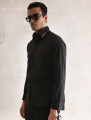 BLACK PREMIUM COTTON DESIGNER SHIRT