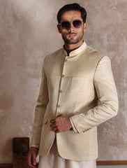 CLASSIC BEIGE JACQUARD PRINCE COAT