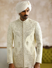 Limited Edition Prince Coat Crafted with Intricate Hand Embroidery-S
