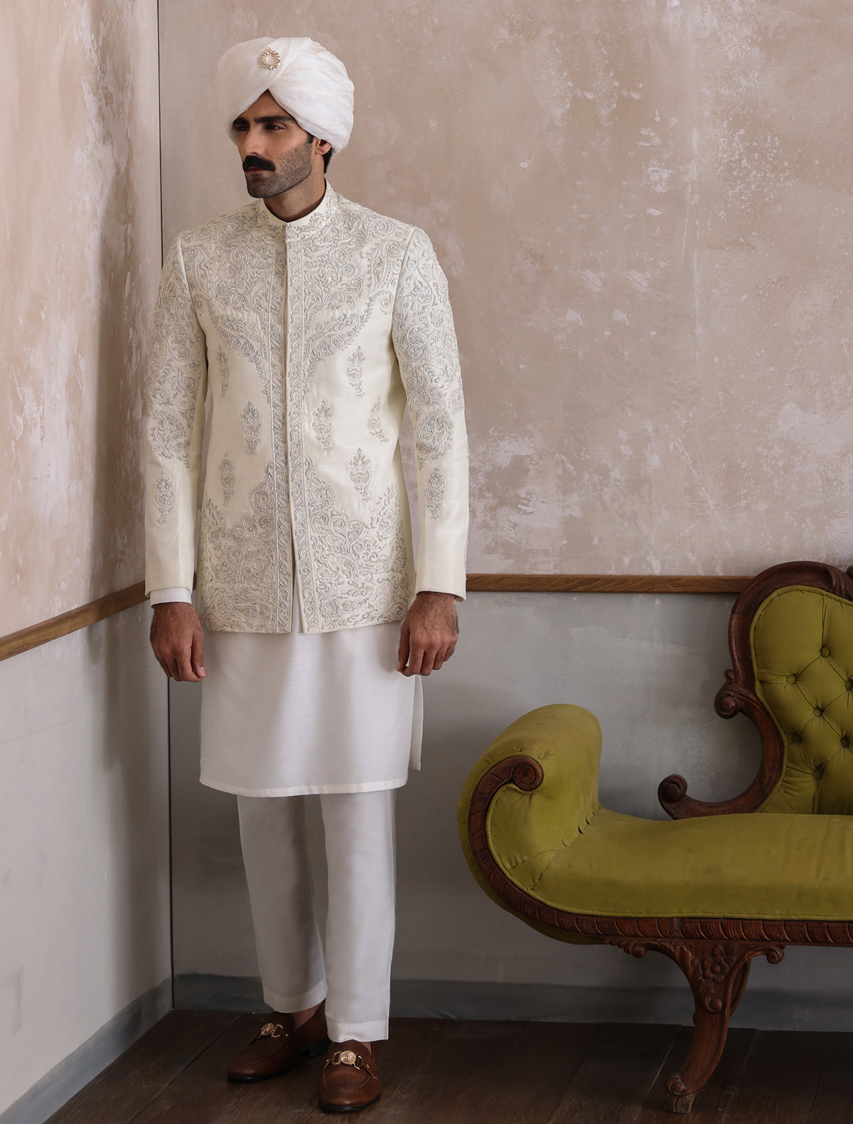 Limited Edition Prince Coat Crafted with Intricate Hand Embroidery