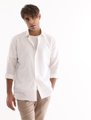 WHITE LINEN SHIRT