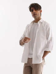 WHITE LINEN SHIRT