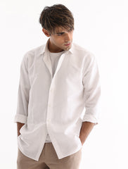 WHITE LINEN SHIRT