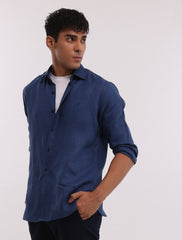 BLUE LINEN SHIRT