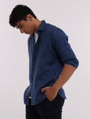 BLUE LINEN SHIRT