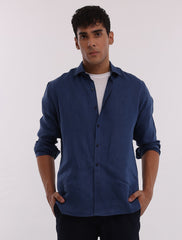 BLUE LINEN SHIRT