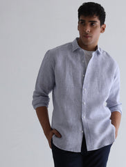 BLUE STRIPES LINEN SHIRT