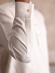 OFF-WHITE CLASSIC KAMEEZ SHALWAR WITH FRONT LOGO