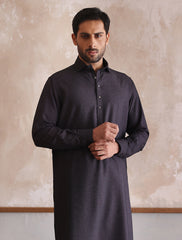 PURPLE TWO TONE TEXTURED KAMEEZ SHALWAR-S