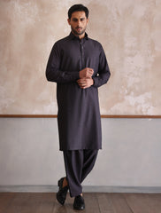 PURPLE TWO TONE TEXTURED KAMEEZ SHALWAR-S