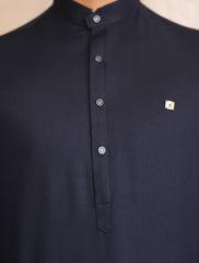 NAVY BLUE TWILL KAMEEZ SHALWAR
