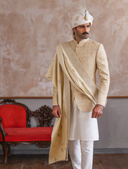 BEIGE EMBROIDERED SHAWL