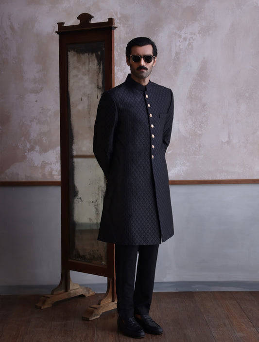BLACK DIAMOND EMBROIDERED SHERWANI