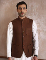 CLASSIC BROWN TWEED WAISTCOAT
