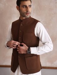 CLASSIC BROWN TWEED WAISTCOAT
