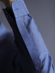 BLUE TWO TONE LINEN KURTA PAJAMA