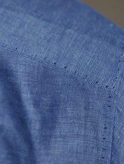 DENIM-BLUE LINEN KURTA PAJAMA