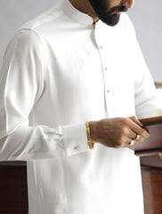 PEARL WHITE EGYPTIAN COTTON KAMEEZ SHALWAR