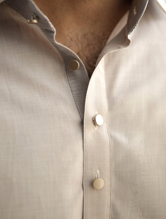 LIGHT BEIGE -TEXTURED KAMEEZ SHALWAR