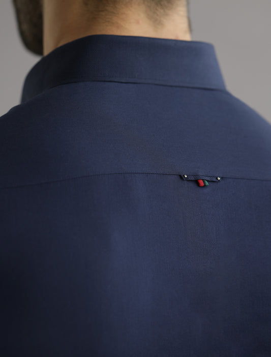 NAVY-BUTTON DOWN KAMEEZ SHALWAR