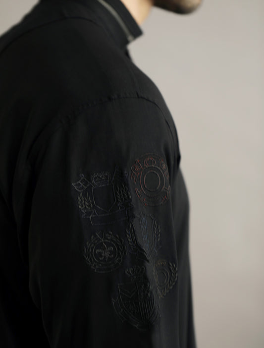 BLACK EMBROIDERED KAMEEZ SHALWAR