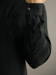 BLACK EMBROIDERED KAMEEZ SHALWAR