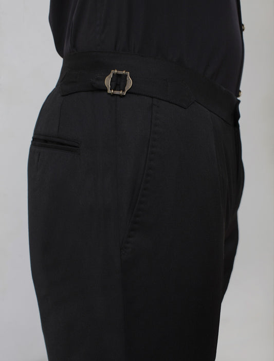 BLACK BUCKLE PANT