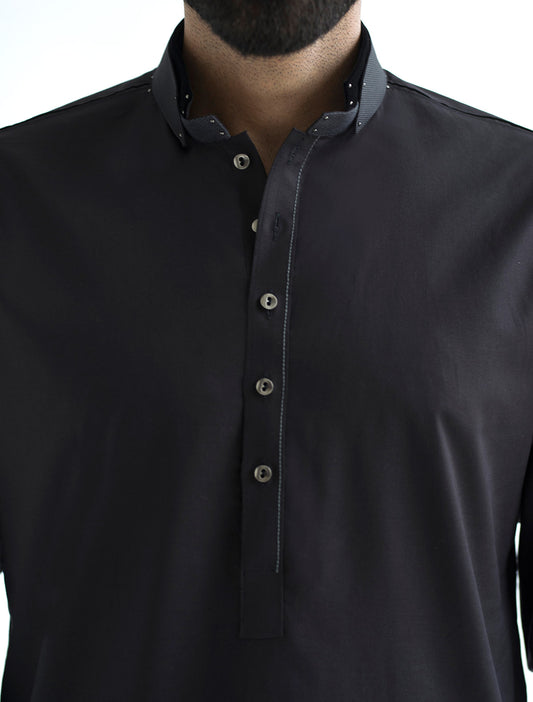 JET BLACK KAMEEZ SHALWAR