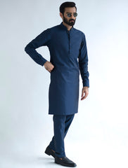 BLUE TWO-TONE KURTA PAJAMA