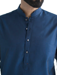 BLUE TWO-TONE KURTA PAJAMA