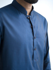 BLUE TWO-TONE KURTA PAJAMA