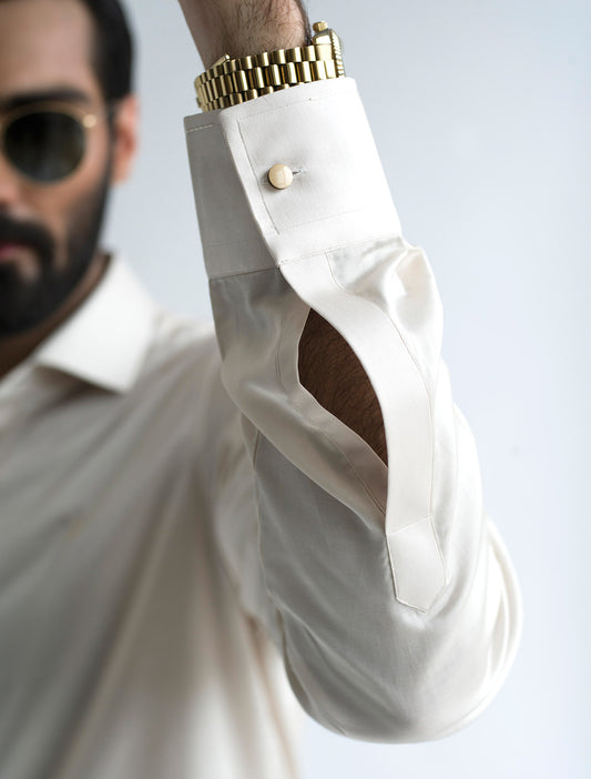 LIGHT BEIGE KAMEEZ SHALWAR