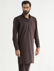 BROWN APPLIQUE KAMEEZ SHALWAR