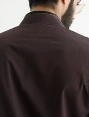 BROWN APPLIQUE KAMEEZ SHALWAR