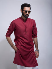 MAROON-RUST SQUARE KURTA