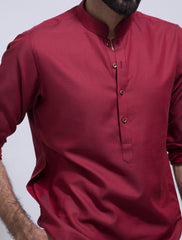 MAROON-RUST SQUARE KURTA