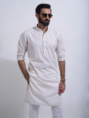 OFF WHITE MULTI-DOTT KURTA
