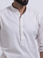 OFF WHITE MULTI-DOTT KURTA