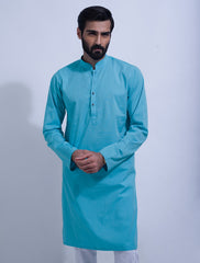 LIGHT TURQUIISE BLUE SMART CASUAL KURTA