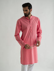 PINK SMART-CASUAL KURTA