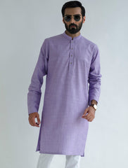 LIGHT PURPLE TEXTURED KURTA