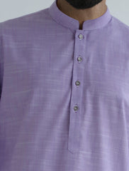 LIGHT PURPLE TEXTURED KURTA