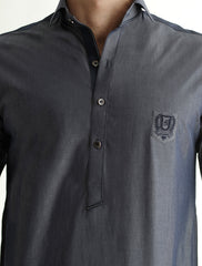 CHARCOAL GREY KAMEEZ SHALWAR