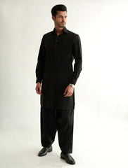 BLACK ZIP DETAILED KAMEEZ SHALWAR