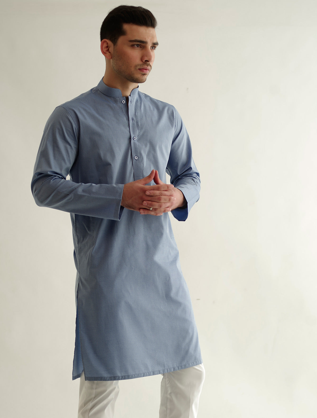 BLUE  EGYPTIAN COTTON KURTA