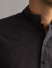 DARK GREY- FRONT MONOGRAM KURTA