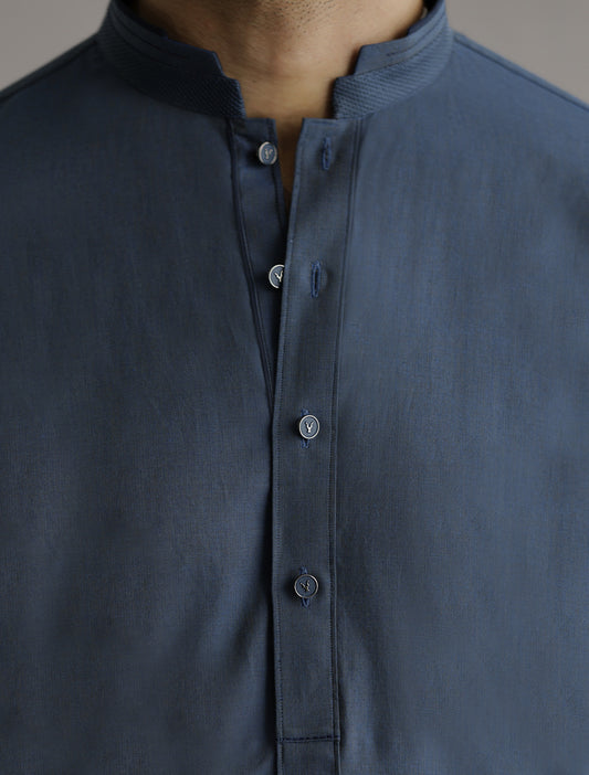 STRONG BLUE (TWO TONE) KAMEEZ SHALWAR