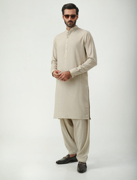 BEIGE KAMEEZ SHALWAR