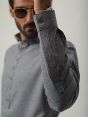 GREY- BLUE ABSTRACT KAMEEZ SHALWAR