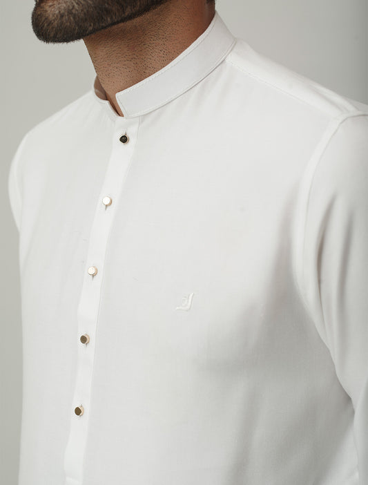 OFF-WHITE ROYAL TWILL KAMEEZ SHALWAR